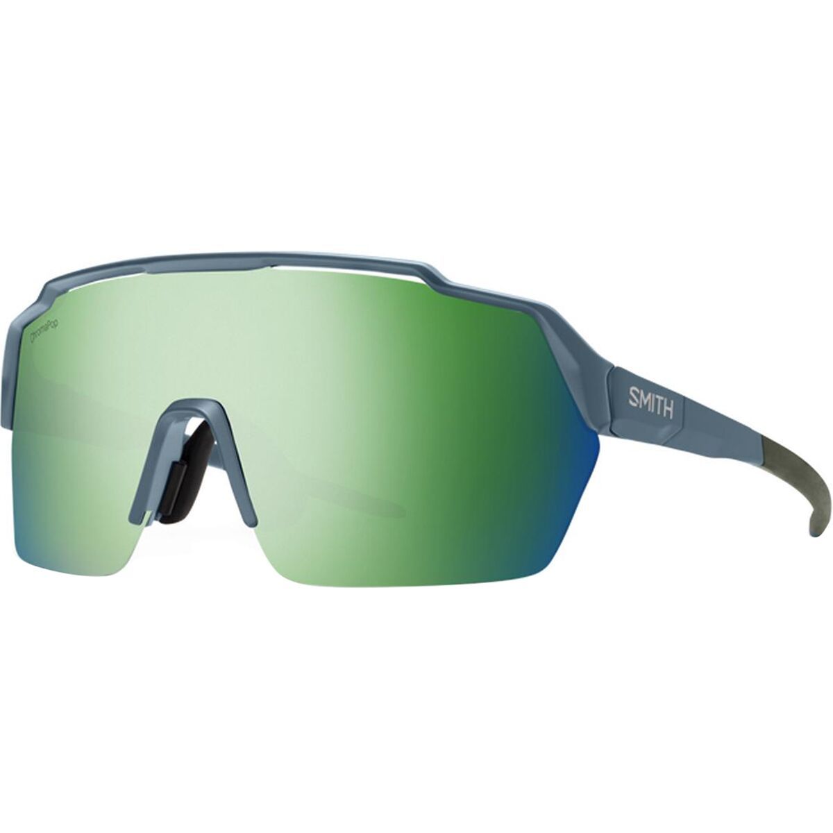 Image of Smith Shift Split MAG ChromaPop Sunglasses Matte Stone/Moss/ChromaPop Green Mirror, One Size