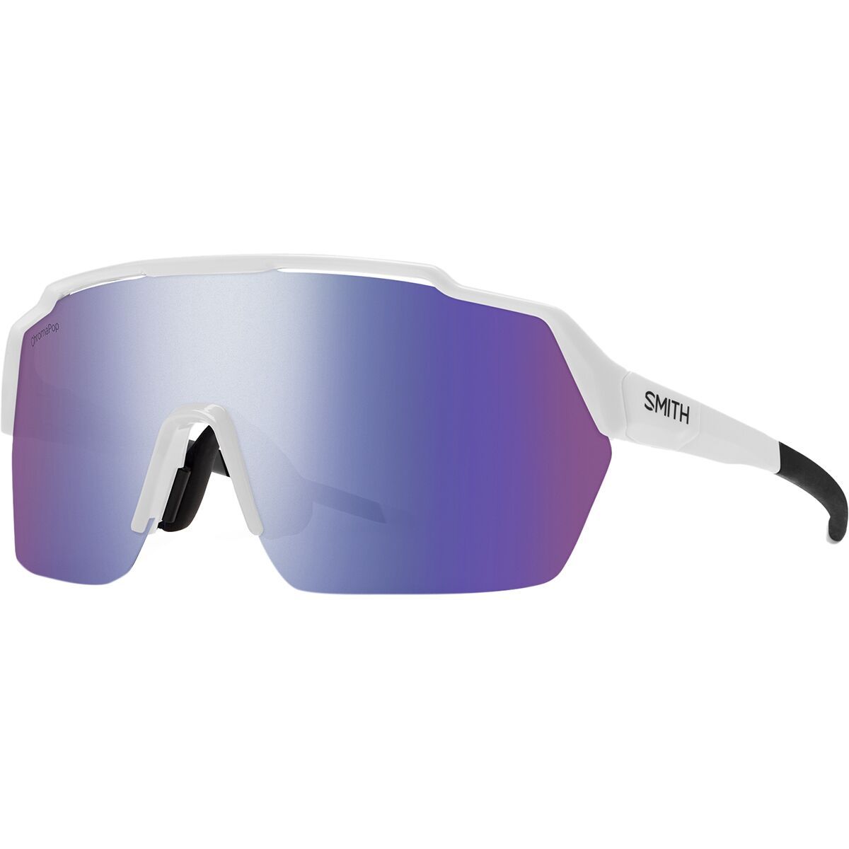 Image of Smith Shift Split MAG ChromaPop Sunglasses White/ChromaPop Violet Mirror, One Size