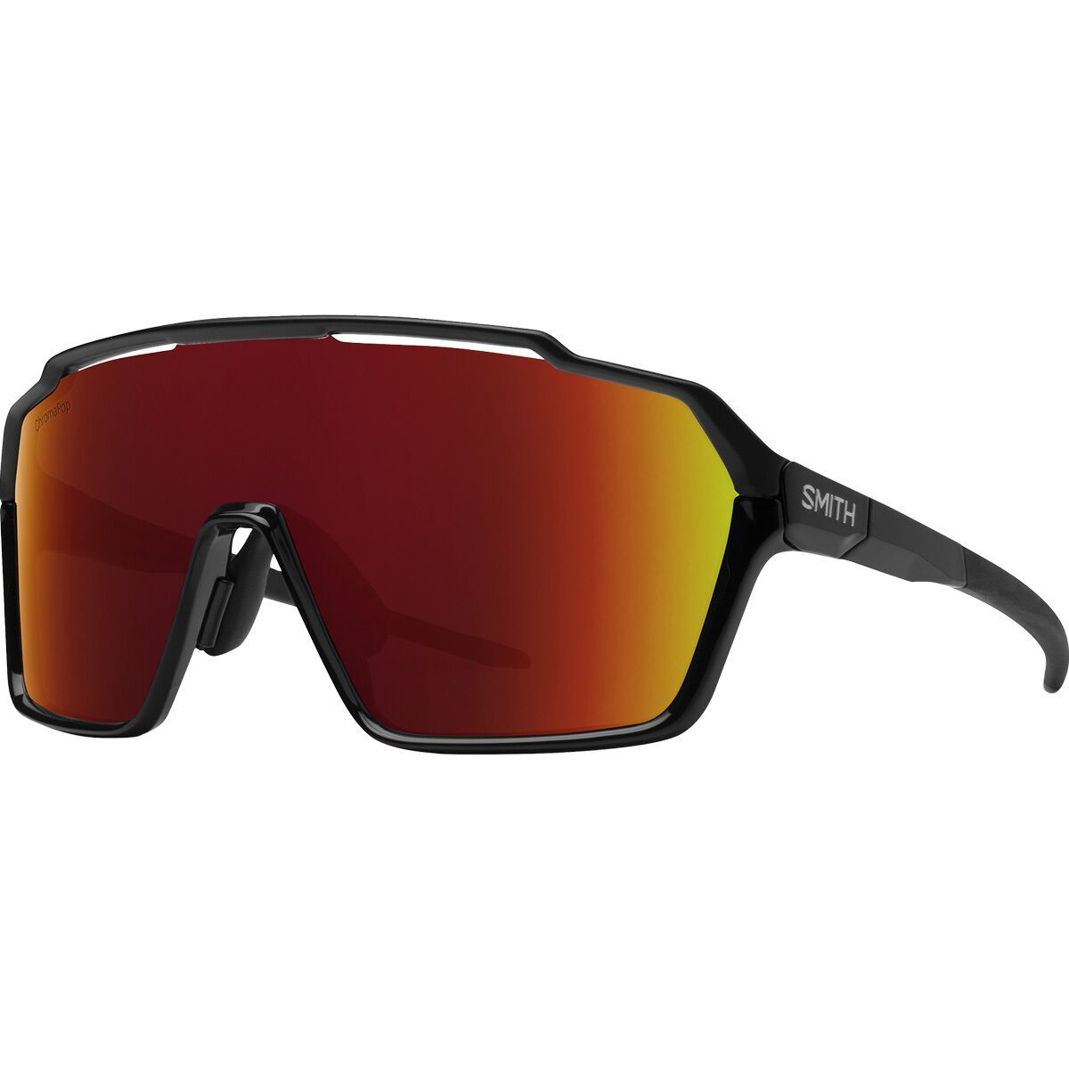 Image of Smith Shift XL MAG ChromaPop Sunglasses Black/ChromaPop Red Mirror, One Size