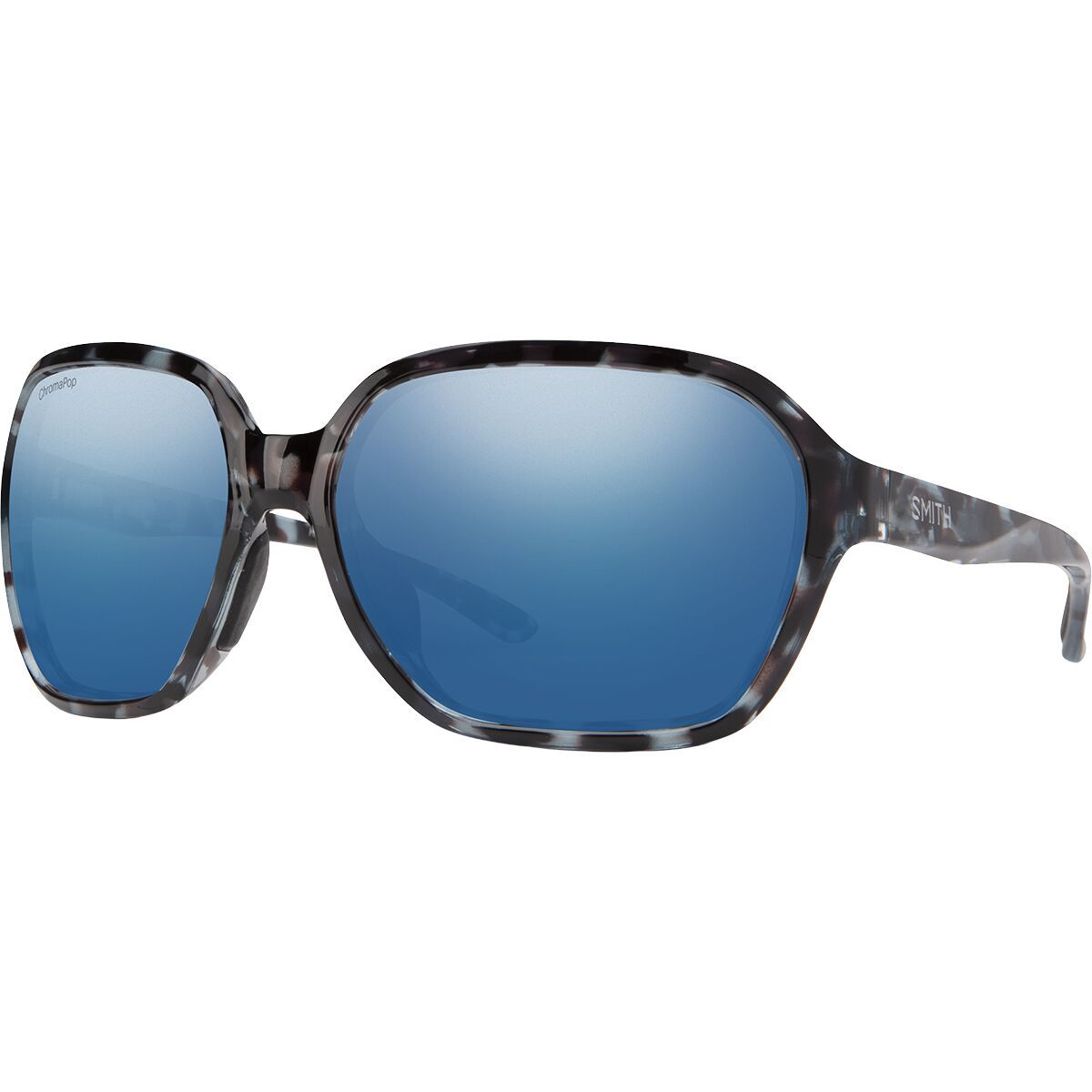 Image of Smith Whitney ChromaPop Polarized Sunglasses Sky Tortoise/ChromaPop Polar Blue Mirror, One Size
