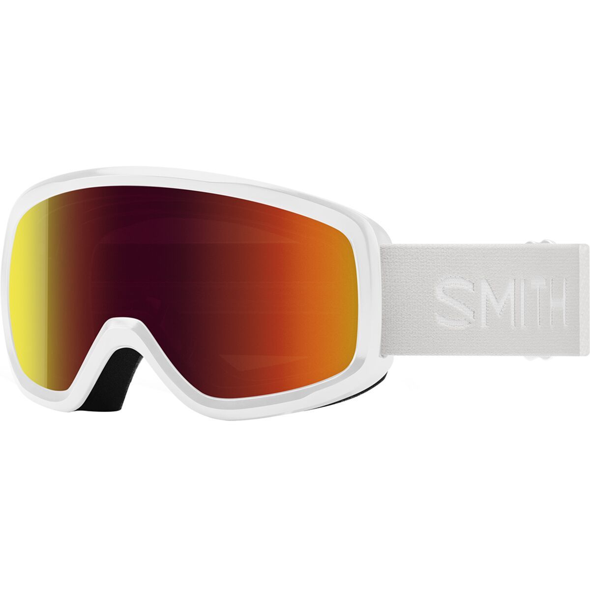 Image of Smith Snowday Goggles - Kids' White/Red Sol-X Mirror, One Size