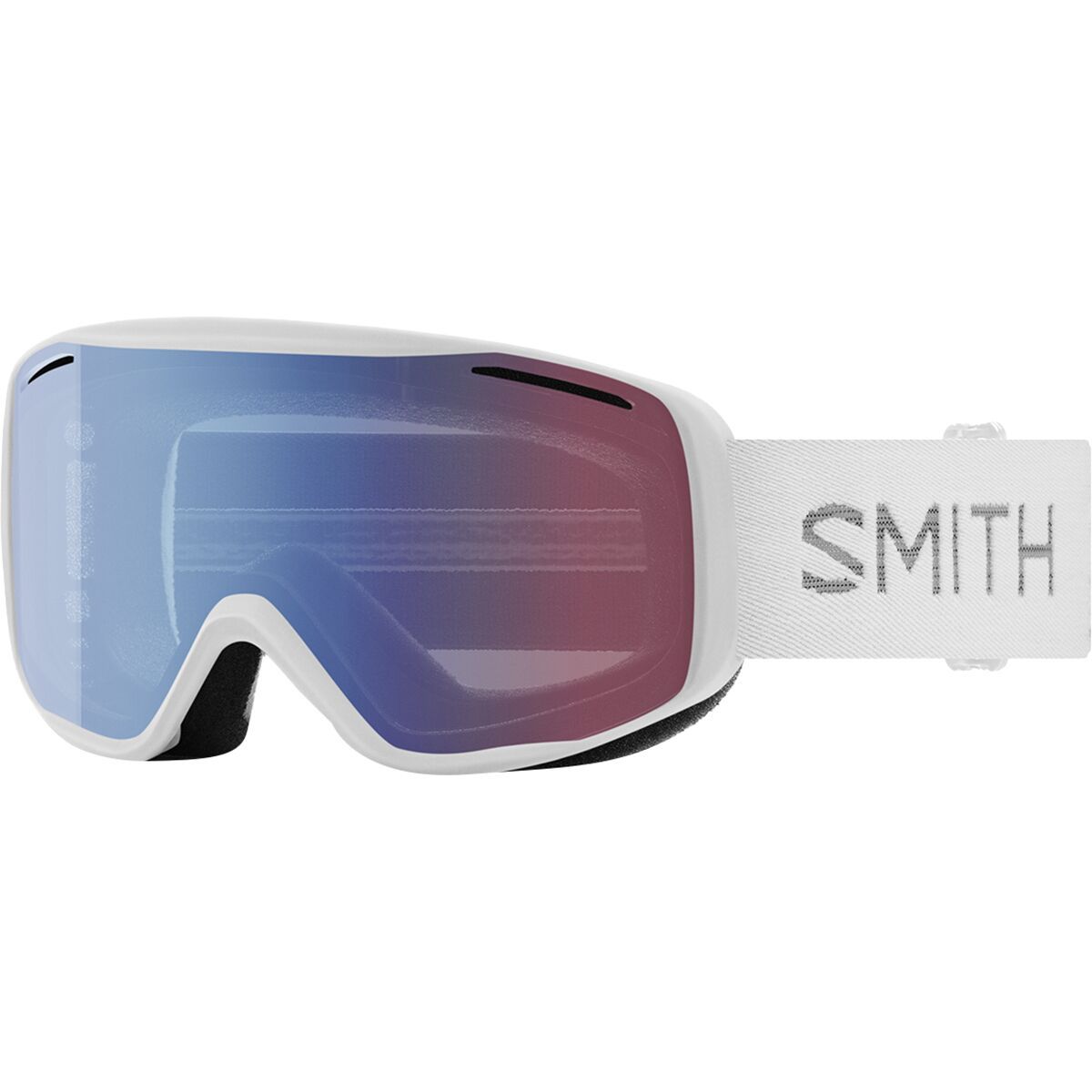 Image of Smith Rally Goggles White Chunky Knit/Blue Sensor Mirror, One Size