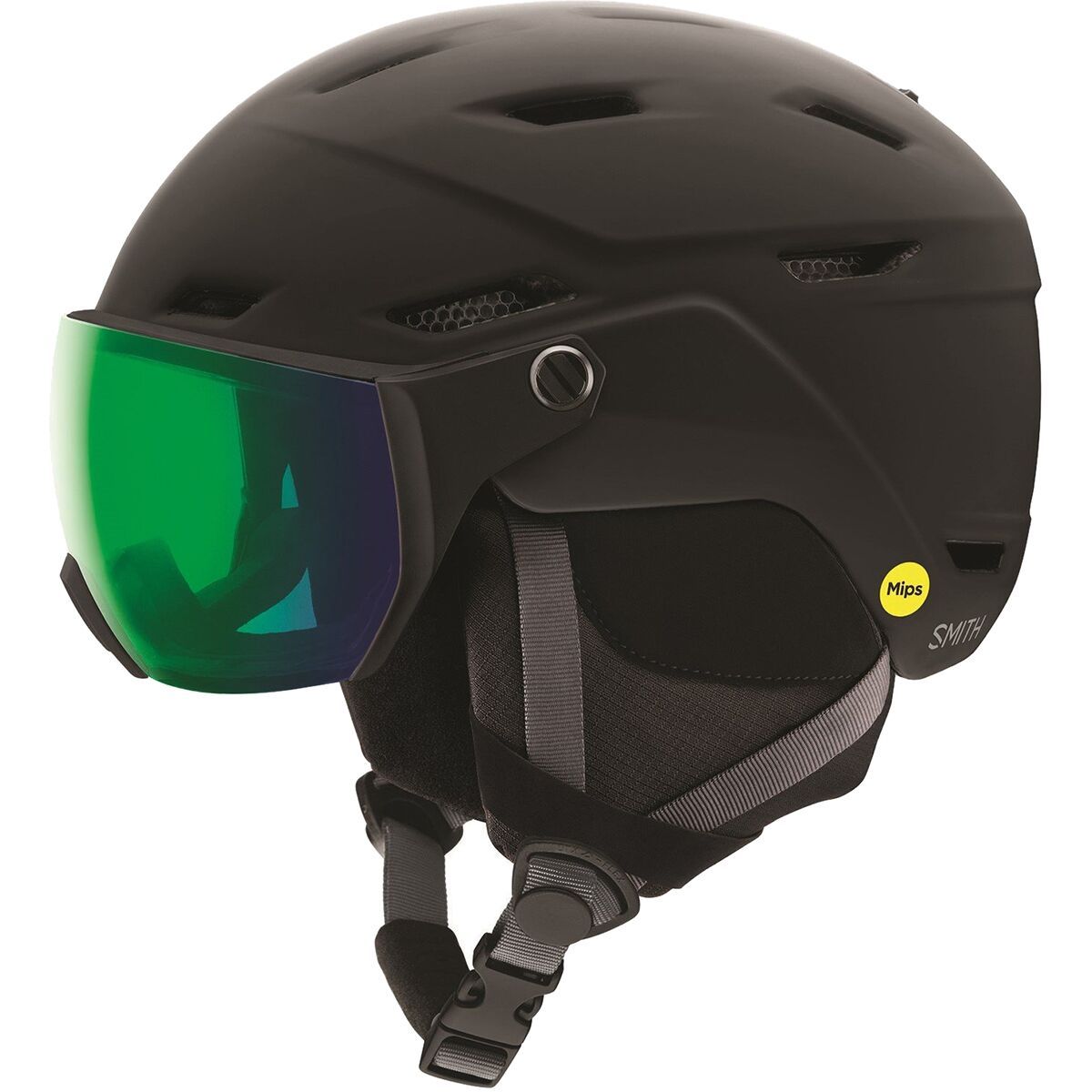 Image of Smith Survey Mips Helmet Matte Black/Everyday Green Mirror, M