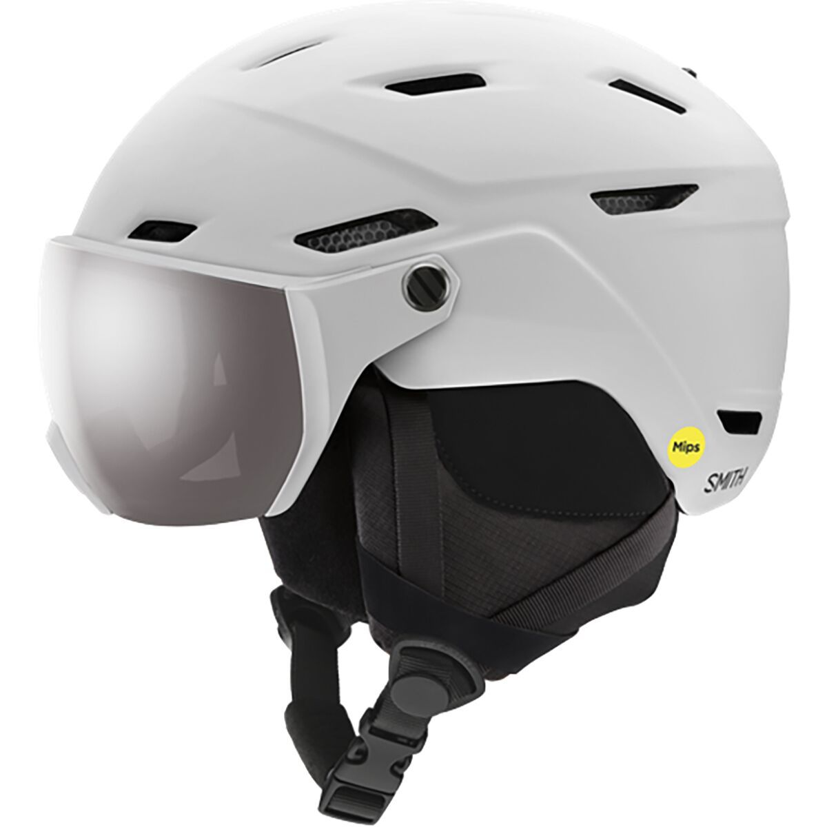 Image of Smith Survey Mips Helmet Matte White/Sun Platinum Mirror, S