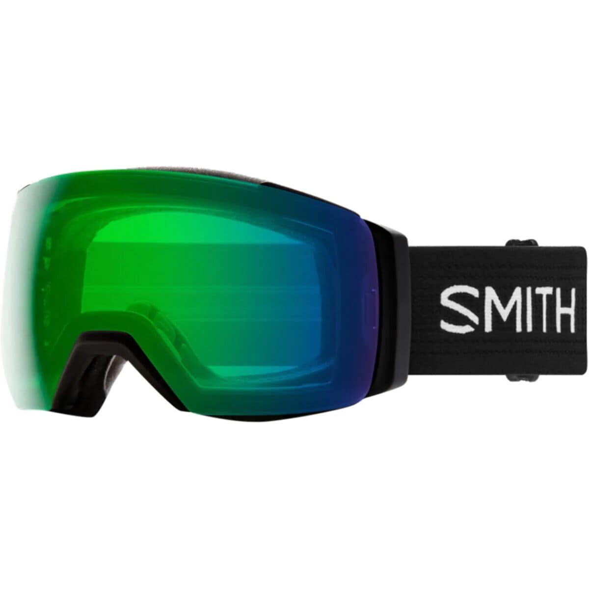 Image of Smith I/O MAG XL ChromaPop Goggles Black/ChromaPop Sun Green Mirror, One Size