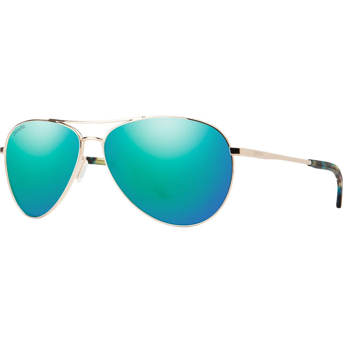Image of Smith Langley 2 ChromaPop Sunglasses Gold/ChromaPop Opal Mirror, One Size