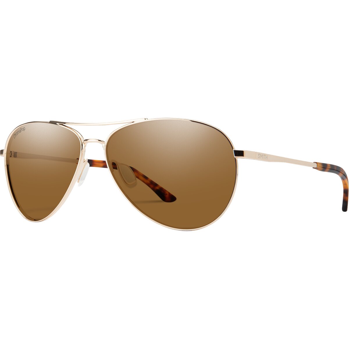 Image of Smith Langley 2 ChromaPop Sunglasses Gold/ChromaPop Polarized Brown, One Size