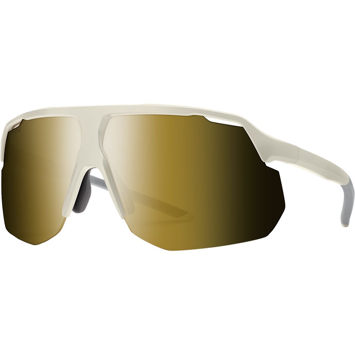 Image of Smith Motive ChromaPop Sunglasses Matte Bone/ChromaPop Black Gold Mirror, One Size