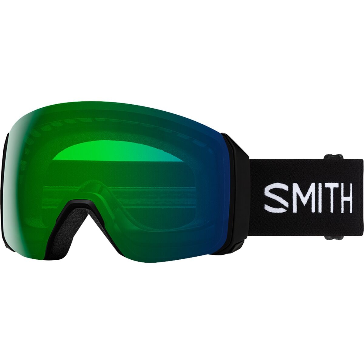 Image of Smith 4D MAG XL ChromaPop Goggles Black/ChromaPop Everyday Green Mirror, One Size