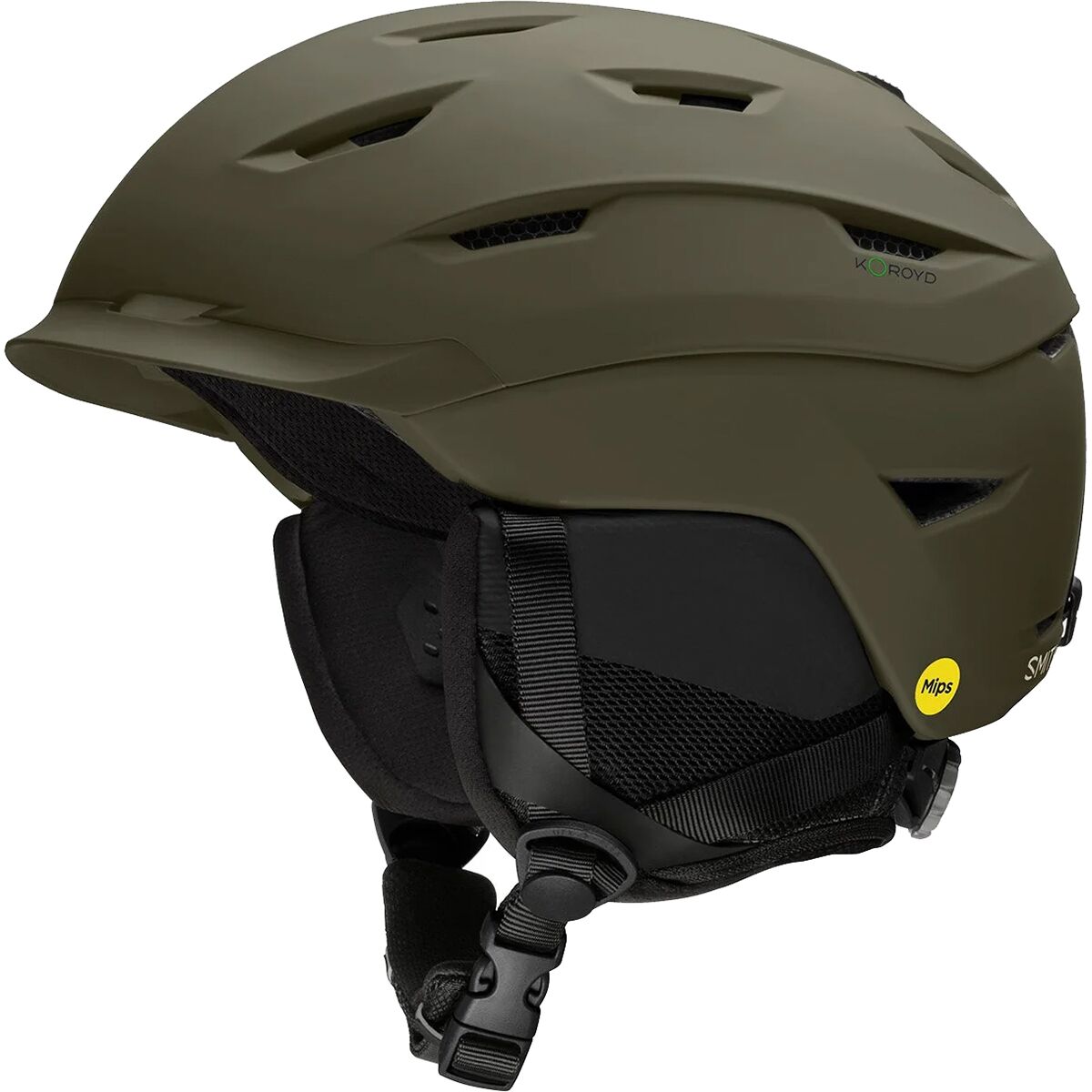 Image of Smith Level Mips Round Contour Fit Helmet Matte Forest, S