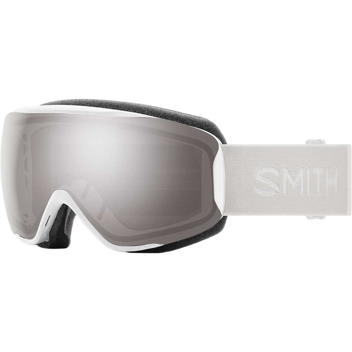 Image of Smith Moment Low Bridge Fit Goggles White Vapor, One Size