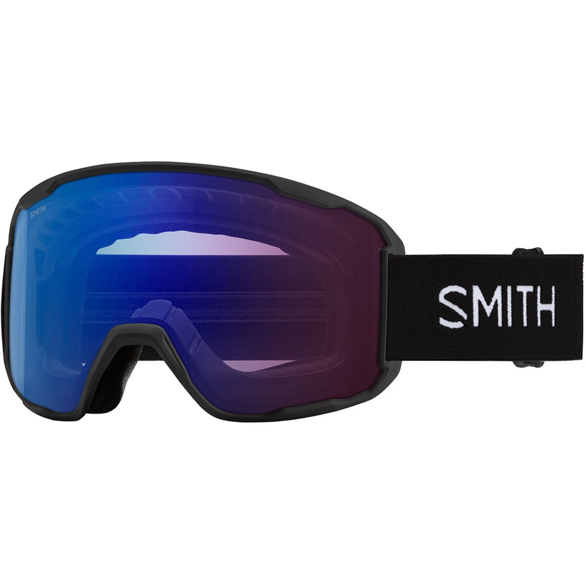 Image of Smith Preview Low Bridge Fit Goggles Black/ChromaPop Photochromic Rose Flash, One Size