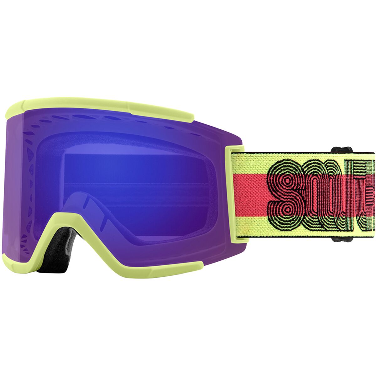 Image of Smith Squad XL ChromaPop Low Bridge Fit Goggles Serpentine LinedUp/ChrmPop Evrydy Vio, One Size