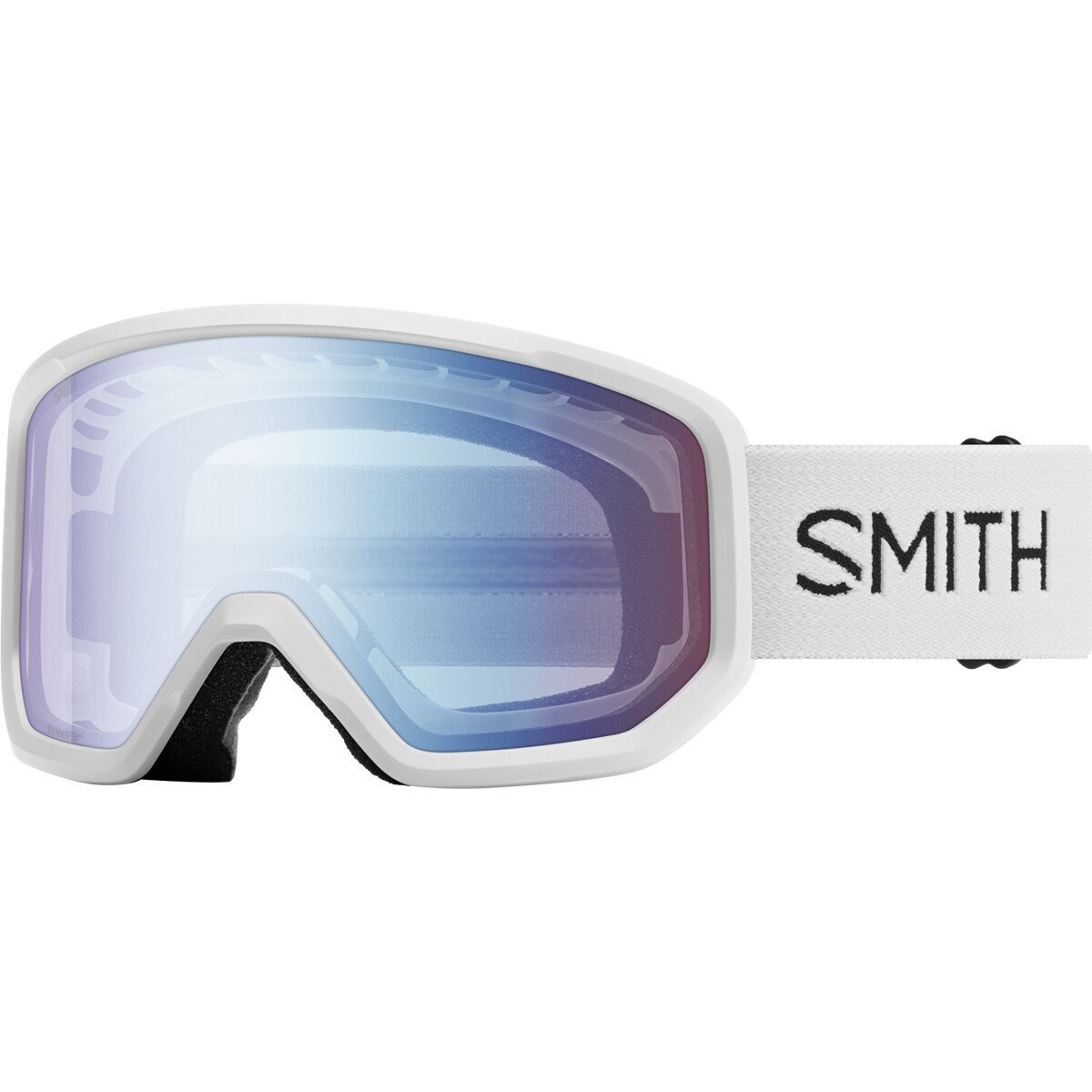Image of Smith Transfer Goggles White/Blue Sensor Mirror, One Size