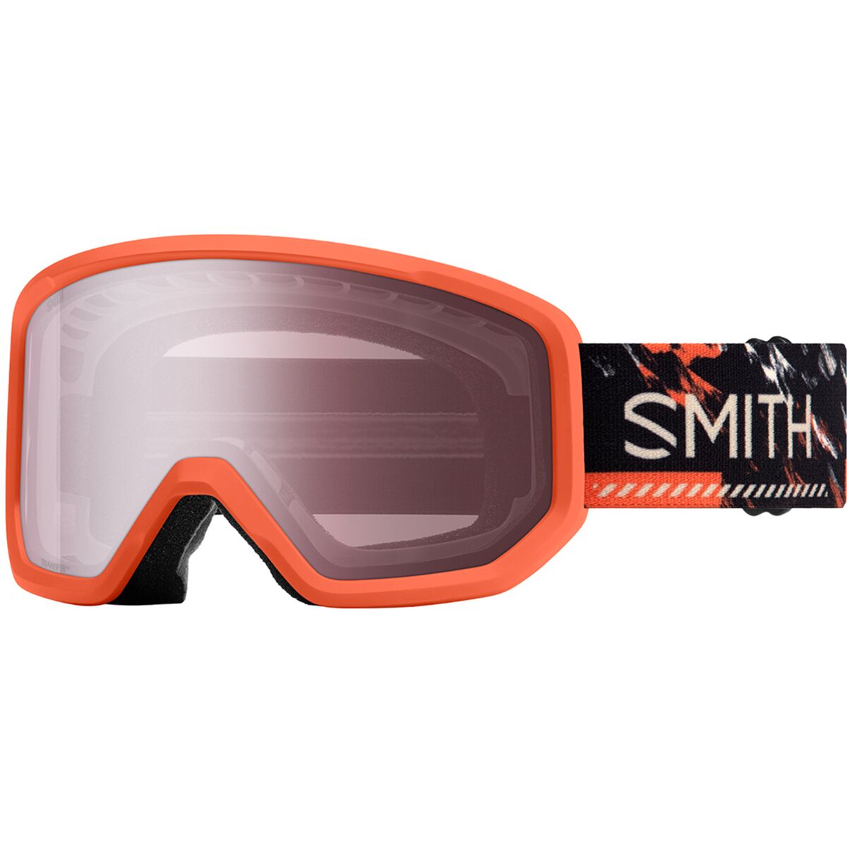Image of Smith Transfer Low Bridge Fit Goggles Cinder Chop Up/Ignitor Mirror, One Size