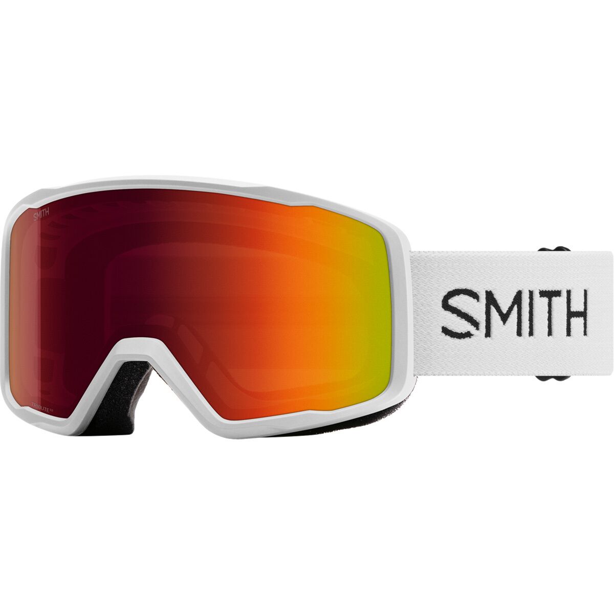 Image of Smith Tribute Goggles White/Red Sol-X Mirror, One Size