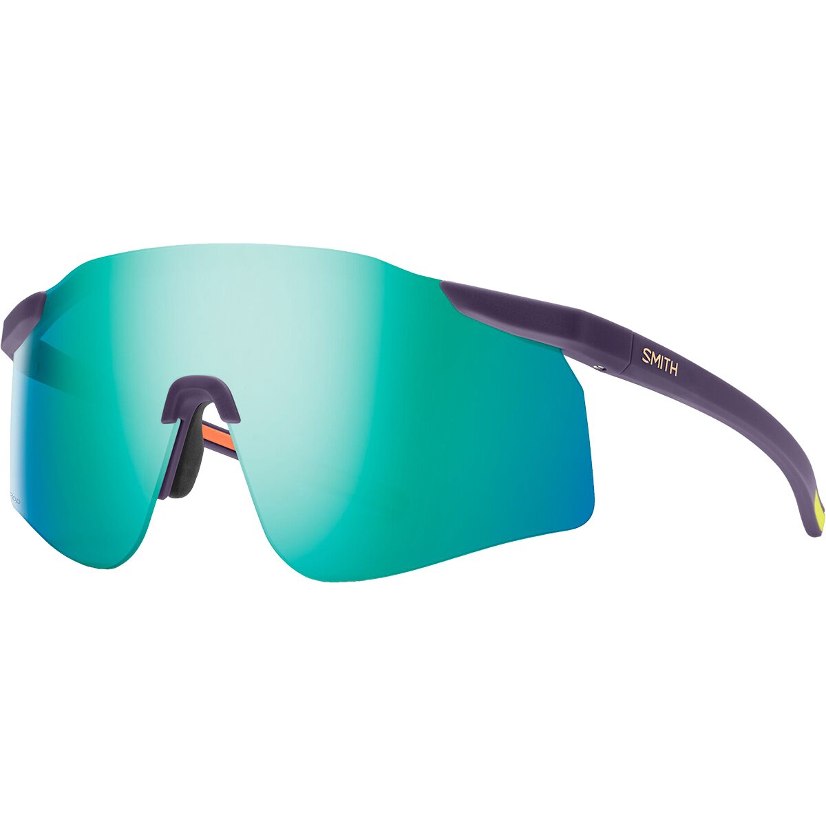 Image of Smith Defy ChromaPop Sunglasses Matt Purple/Cinder/Hi Viz, One Size