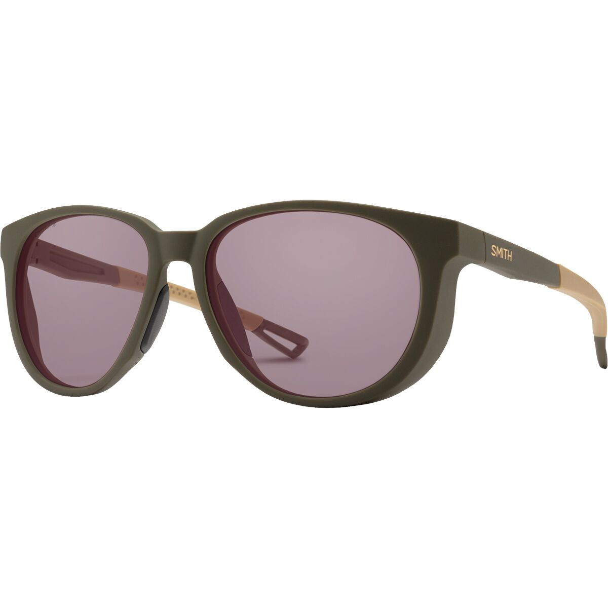 Image of Smith SeekerChromaPop Sunglasses Matt Forest/ChromPop Low Light Rose, One Size
