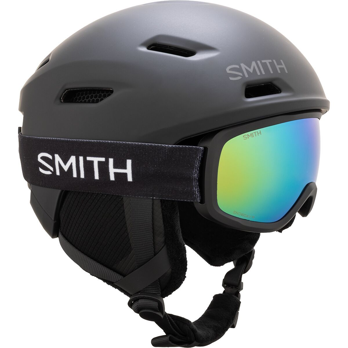 Image of Smith Descend Jr. Mips Helmet + Snowday Goggles - Kids' Matte Black, Black, M