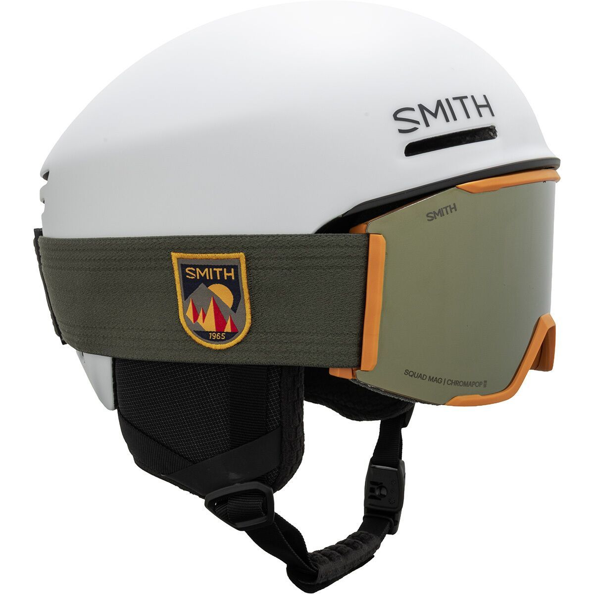 Image of Smith Method Pro MIPS Helmet + Squad MAG Goggles Matte White, Limited Sunrise Forest, L
