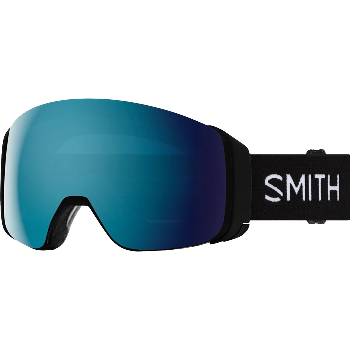 Image of Smith 4D MAG ChromaPop Goggles + Extra Lens Black/ChromaPop Sun Blue Mirror, One Size
