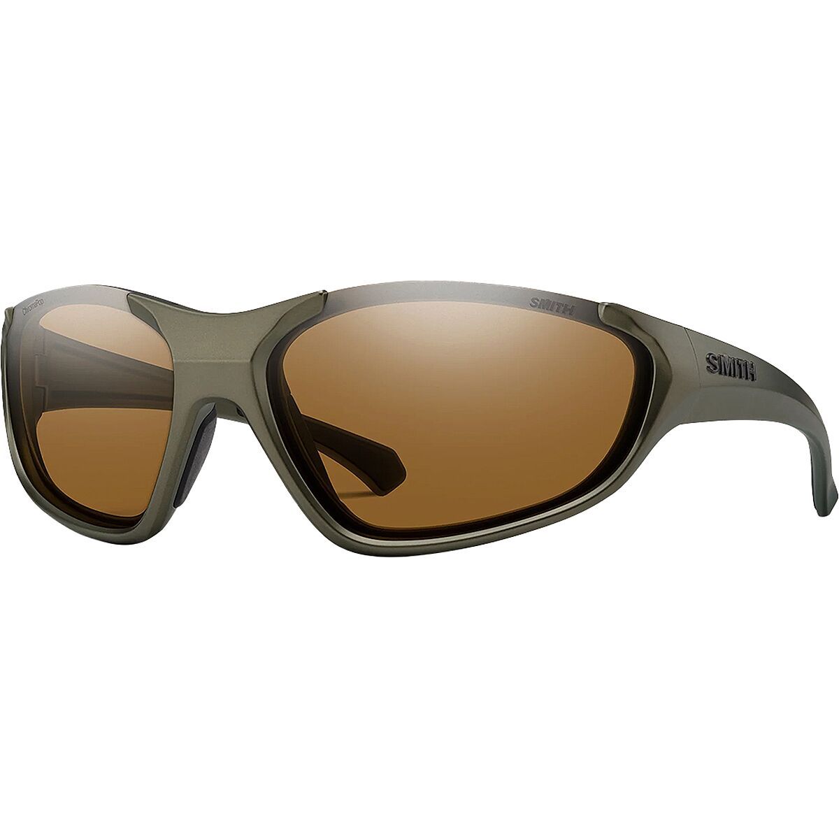 Image of Smith Sliders ChromaPop Sunglasses Matte Olive Oil/ChromaPop Brown, One Size