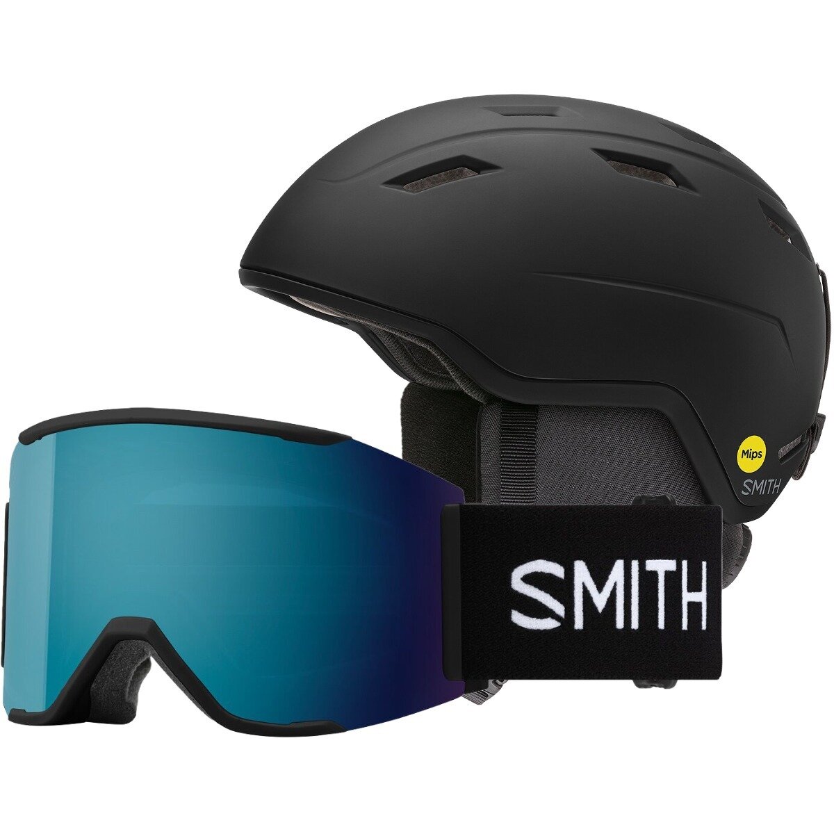 Image of Smith Mondo MIPS Helmet + Squad MAG Goggle Matte Black,Black, M,One Size