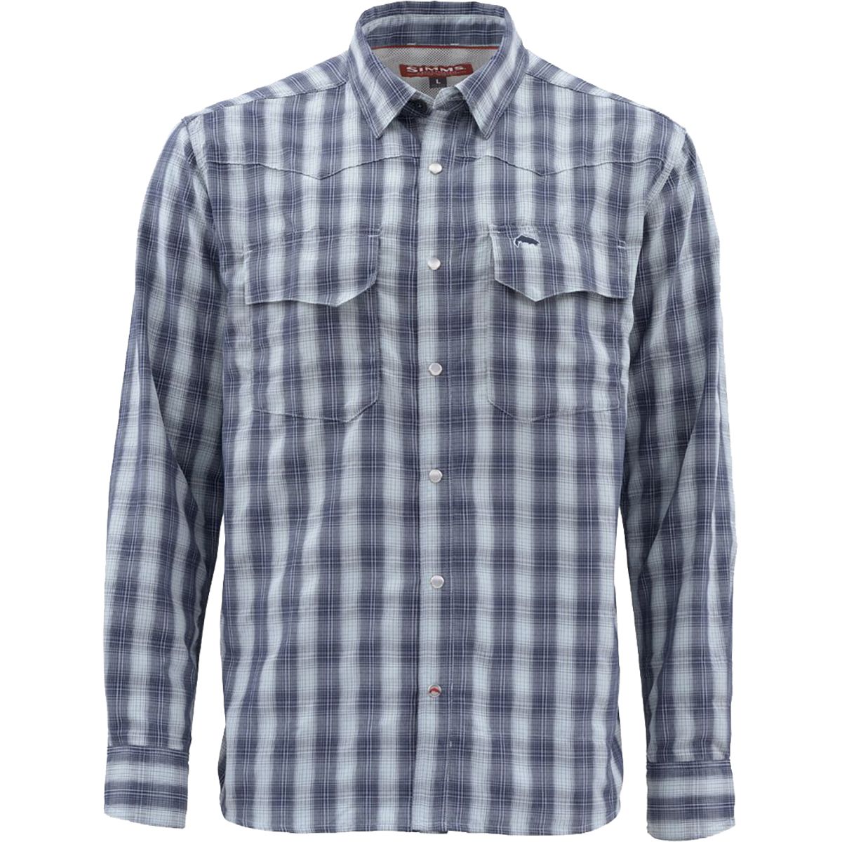 Simms Big Sky Shirt - Men's Admiral Blue Plaid L product image
