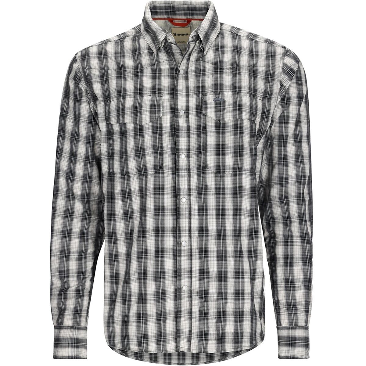 Simms Big Sky Shirt - Men's Black Plaid, L