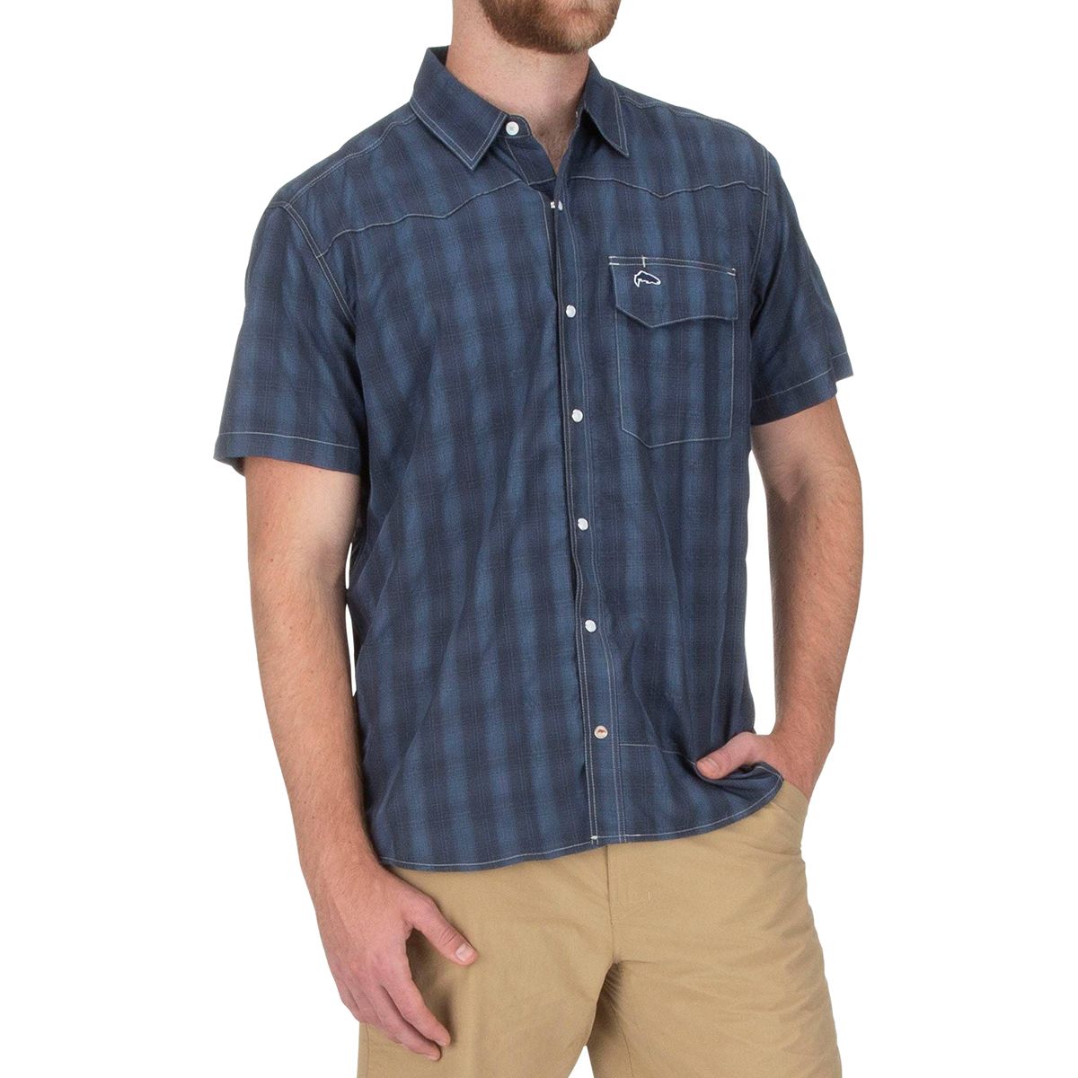 Simms Big Sky Short-Sleeve Shirt - Men's Admiral Blue L product image