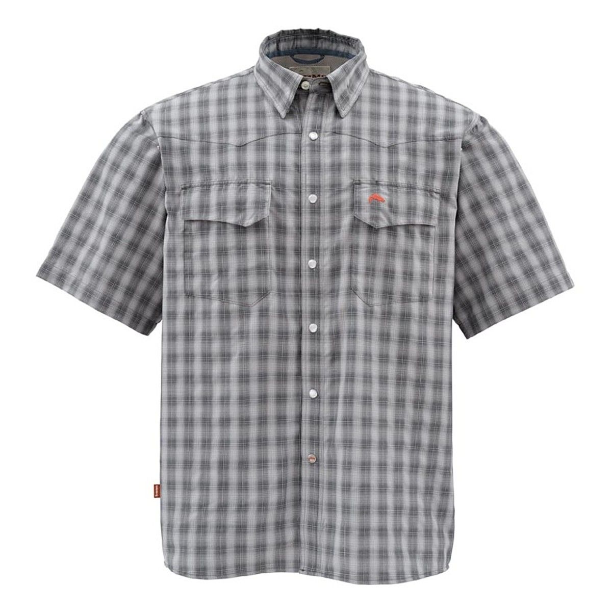 Simms Big Sky Short-Sleeve Shirt - Men's Concrete Plaid, S