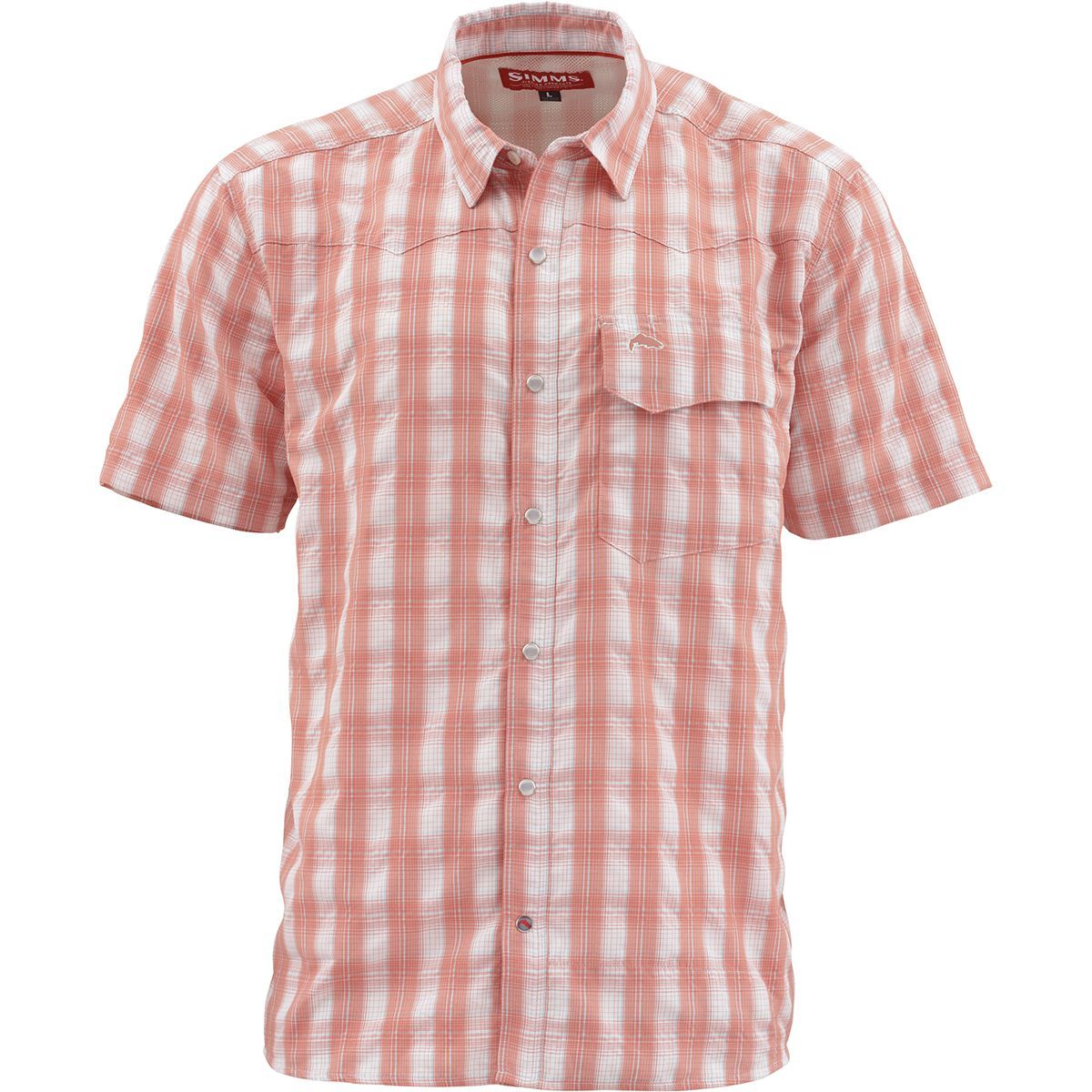 Simms Big Sky Short-Sleeve Shirt - Men's Conch Shell Plaid, XXL