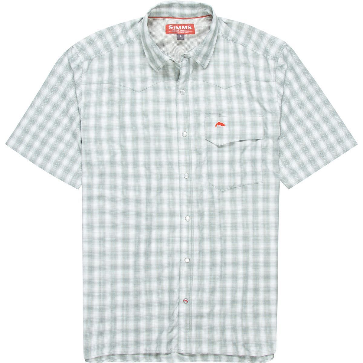 Simms Big Sky Short-Sleeve Shirt - Men's Pewter Plaid, XL