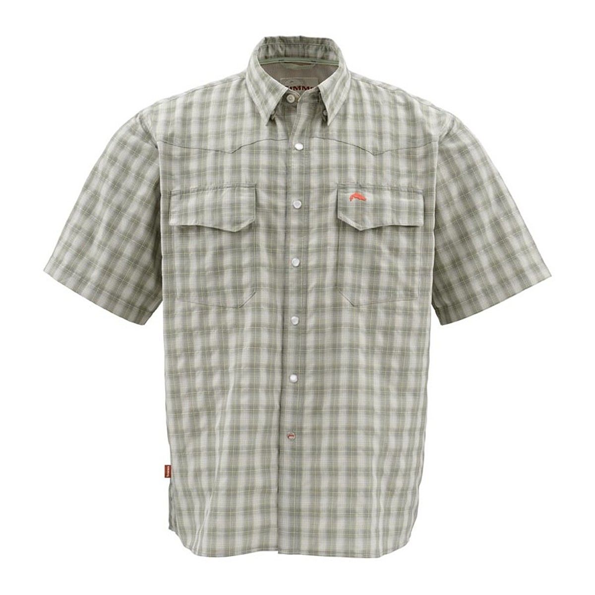 Simms Big Sky Short-Sleeve Shirt - Men's Sagebrush Plaid, 3XL