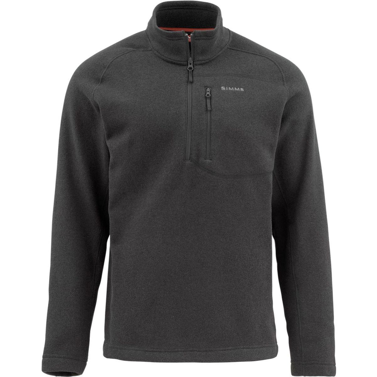 simms rivershed 1 4 zip sweater mens smm00ag bk s
