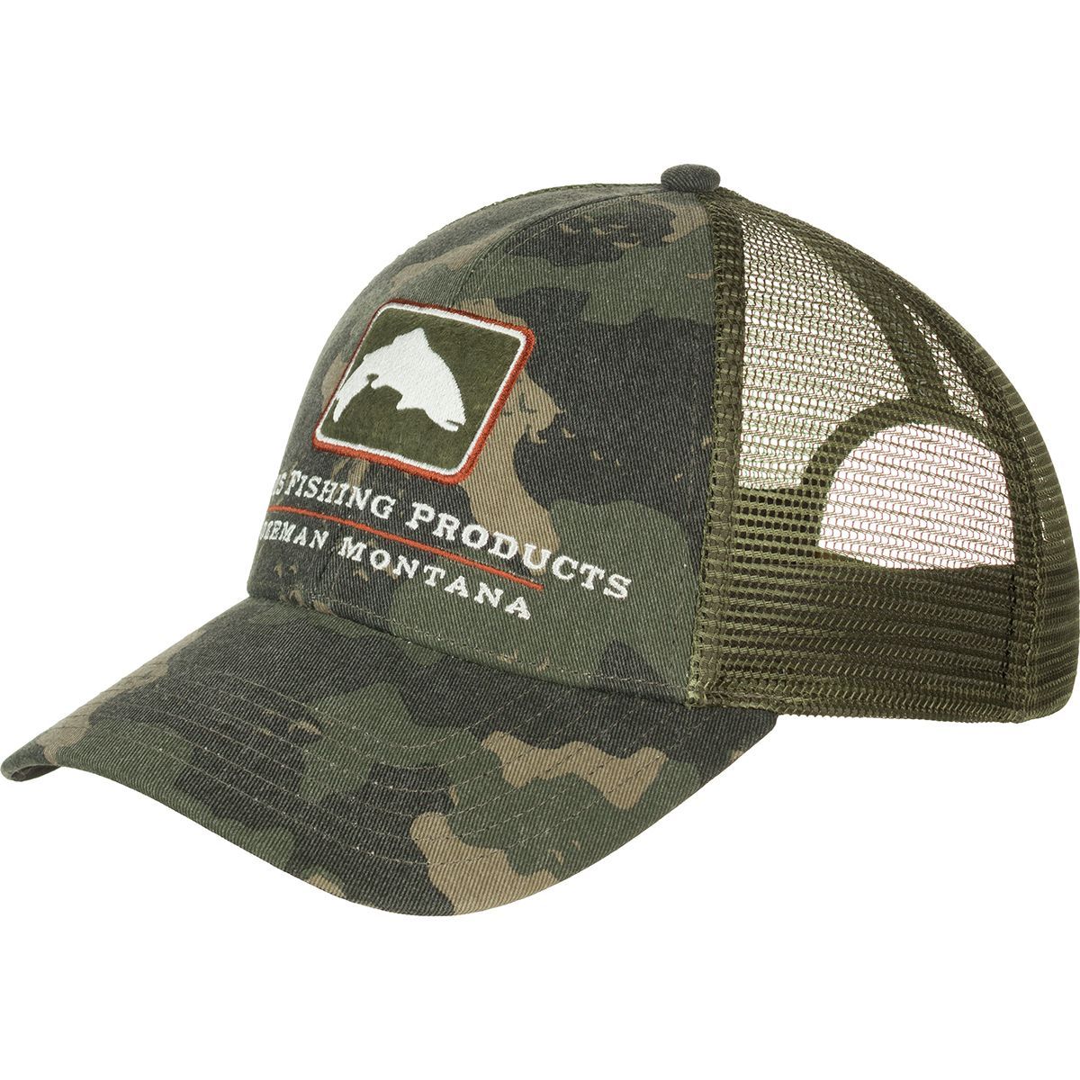 Simms Trout Icon Trucker Hat Simms Camo, One Size