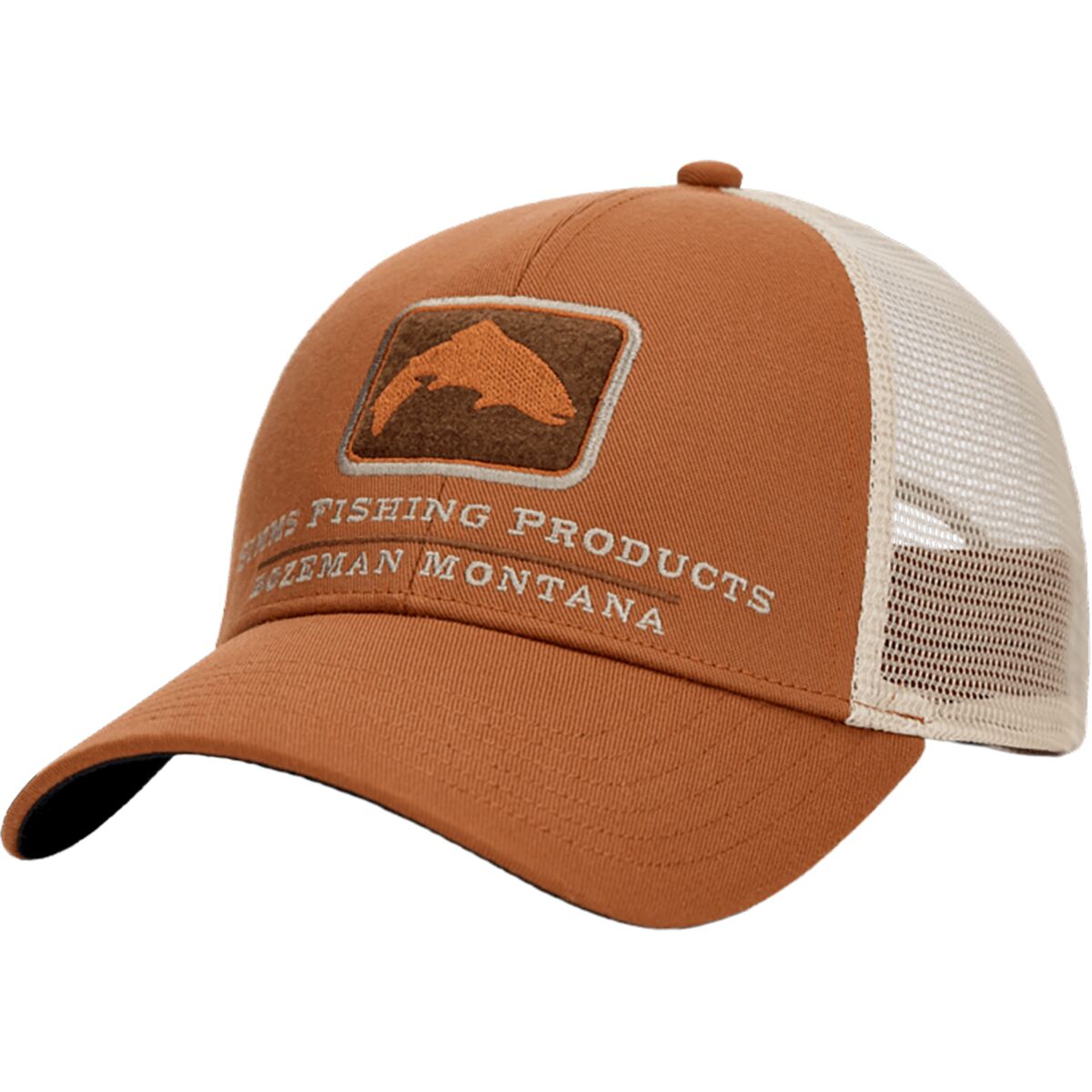 Image of Simms Trout Icon Trucker Hat Stonefly, One Size