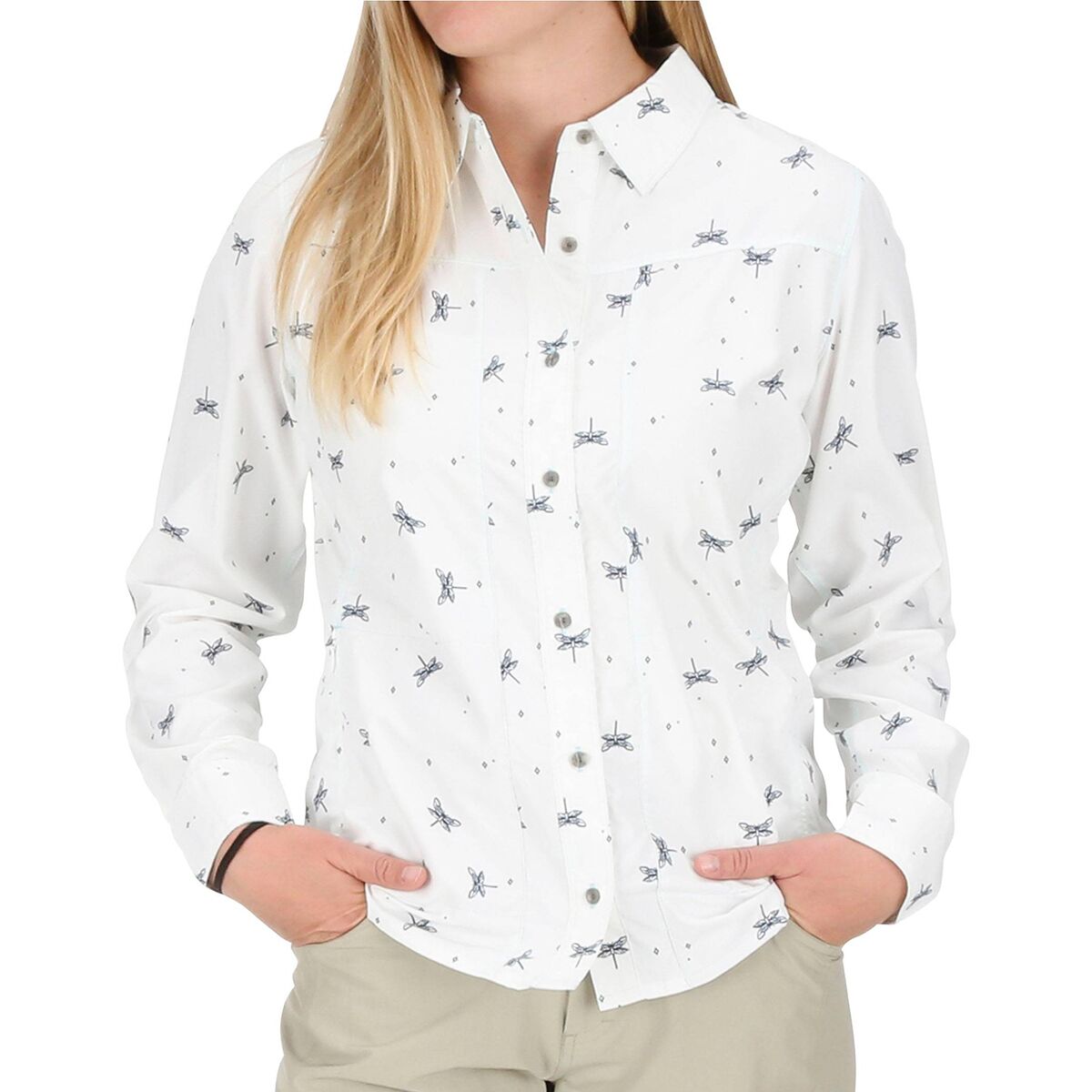 Simms Isle Long-Sleeve Shirt - Women's Dragon Fly White L product image