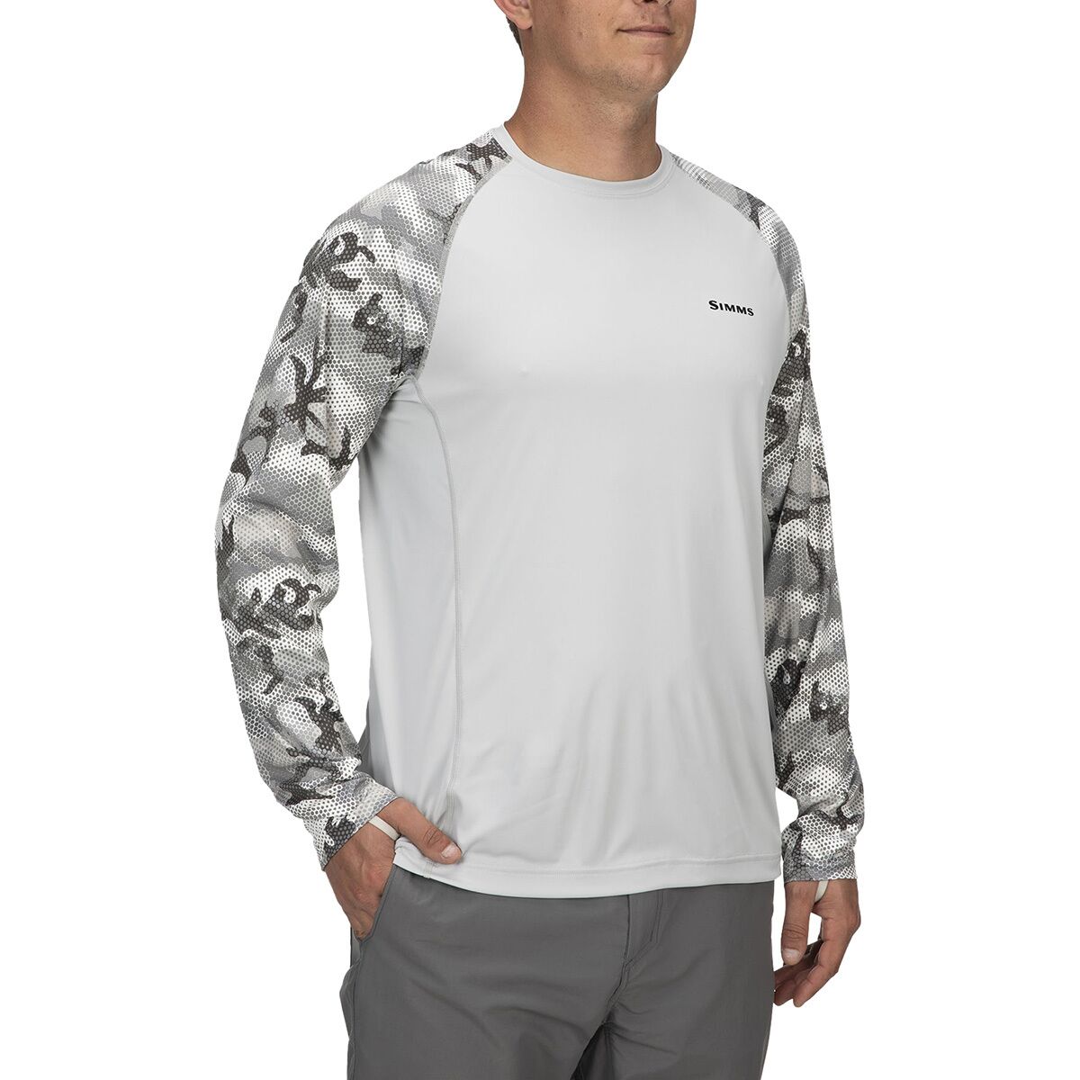 Simms SolarFlex Long-Sleeve Crewneck Print Shirt - Men's - Clothing