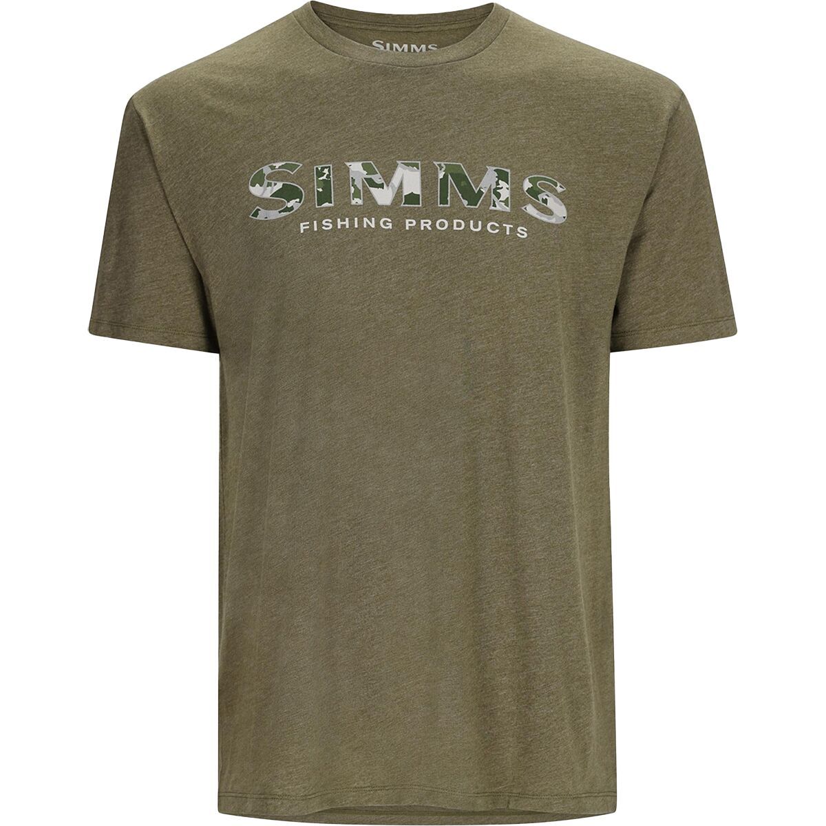 Simms Simms Logo T-Shirt - Men's RC Dark Clover/Military Heather, 3XL