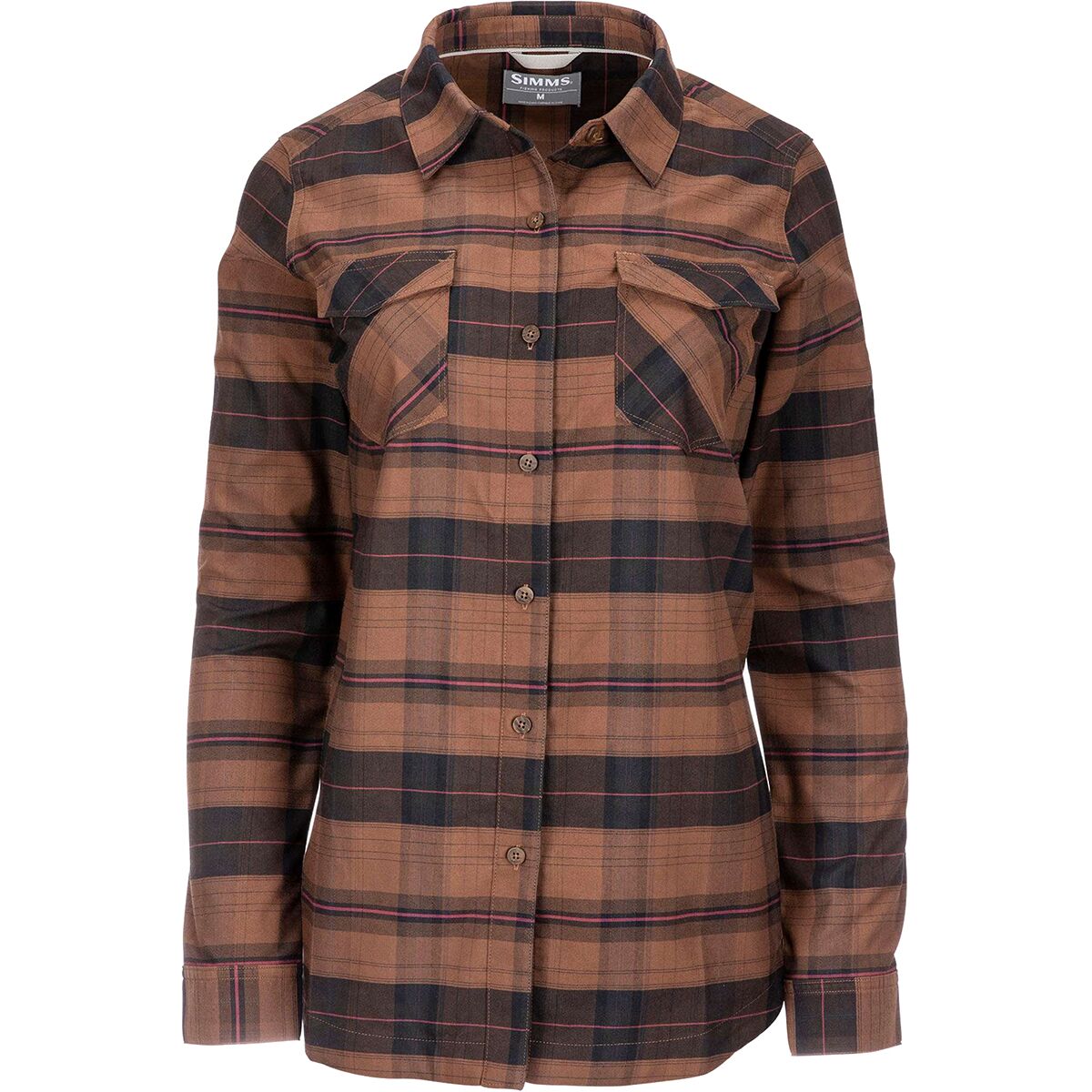 Simms Simms Sunrise Tunic Shirt - Women's Carbon Garnet Plaid, XS