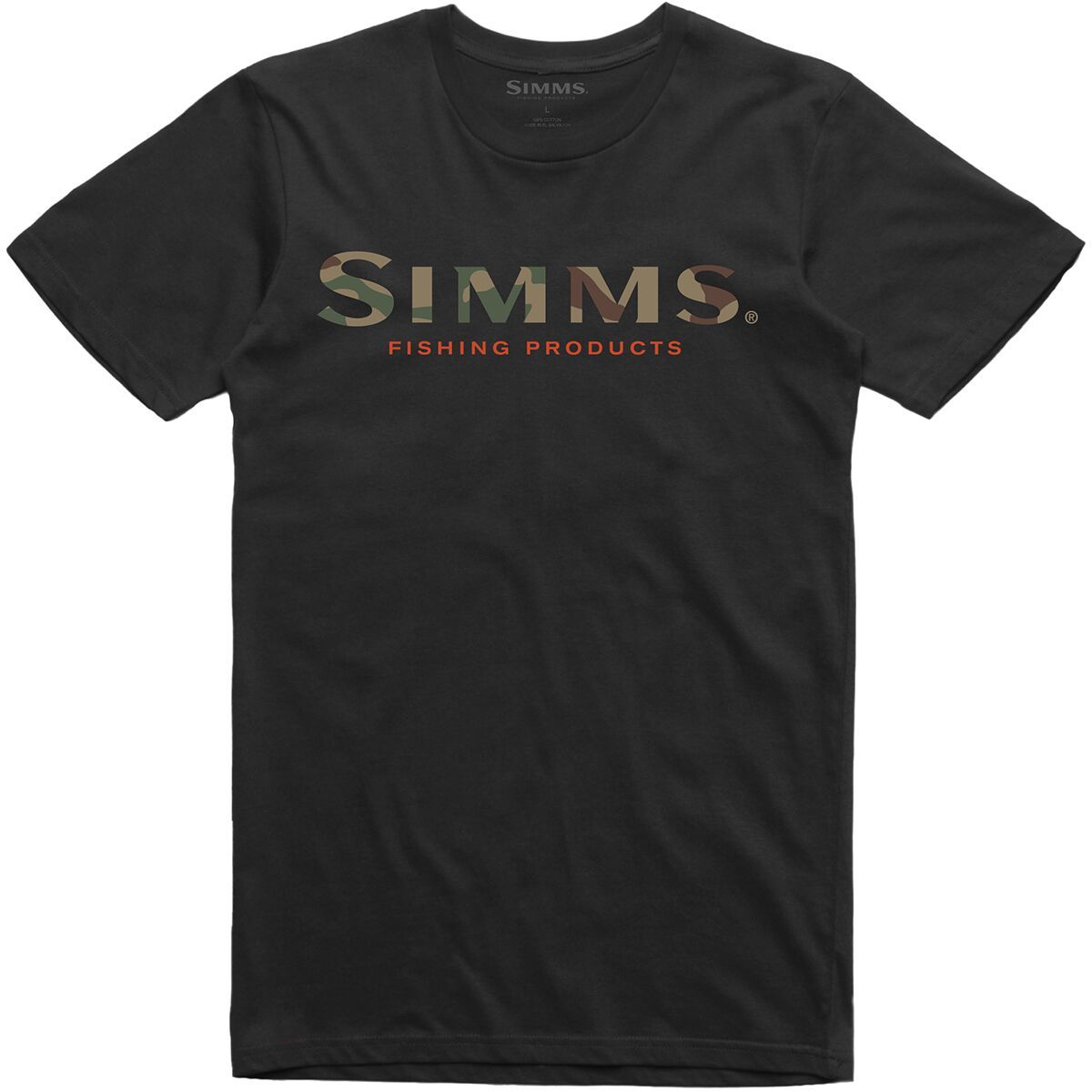 Simms Logo T-Shirt - Men's Black, XL
