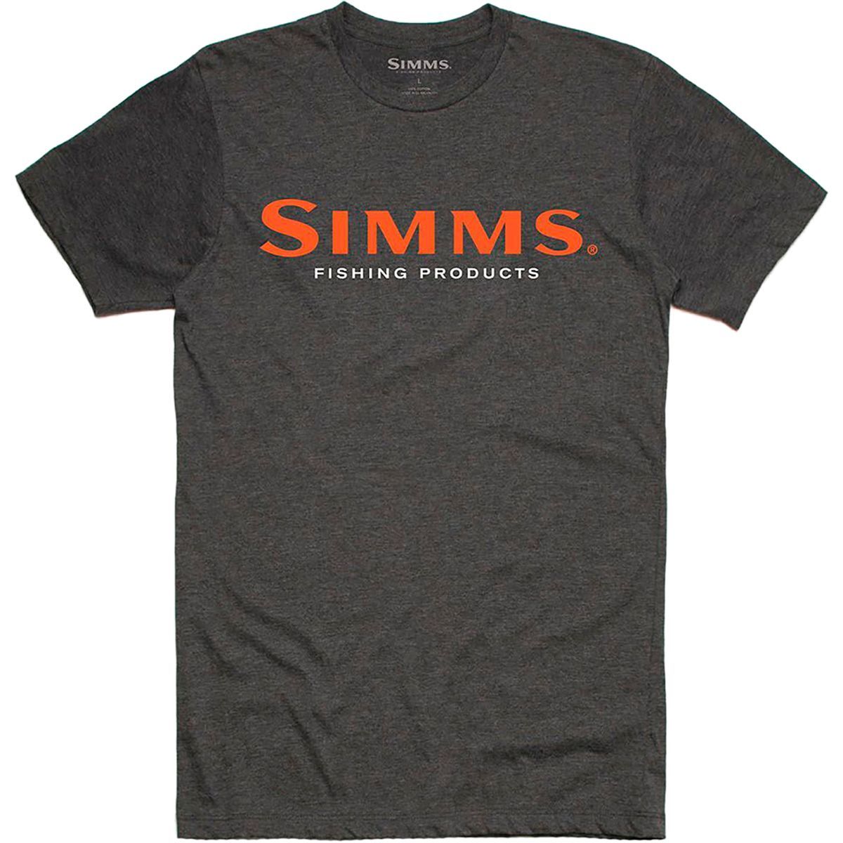 Simms Logo T-Shirt - Men's Charcoal Heather, L
