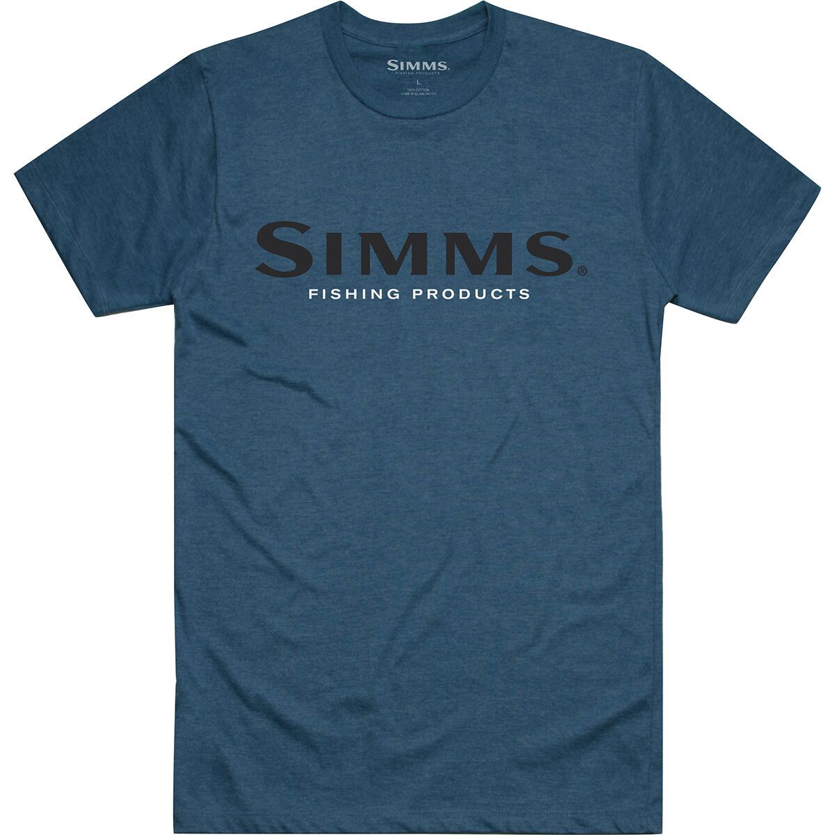 Simms Logo T-Shirt - Men's Steel Blue Heather, S