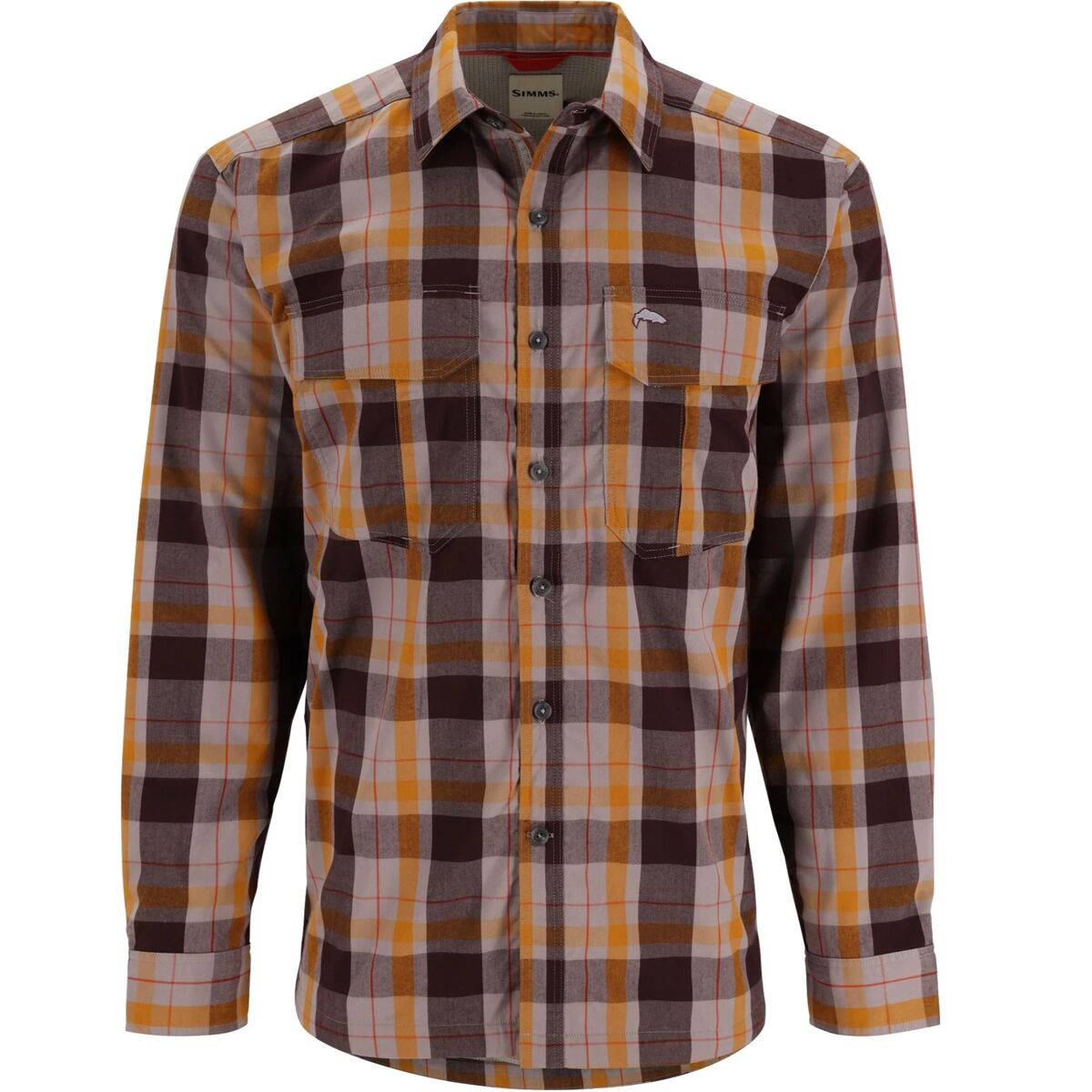 Image of Simms Coldweather Long-Sleeve Shirt - Men's Dolomite Logan Plaid, XXL