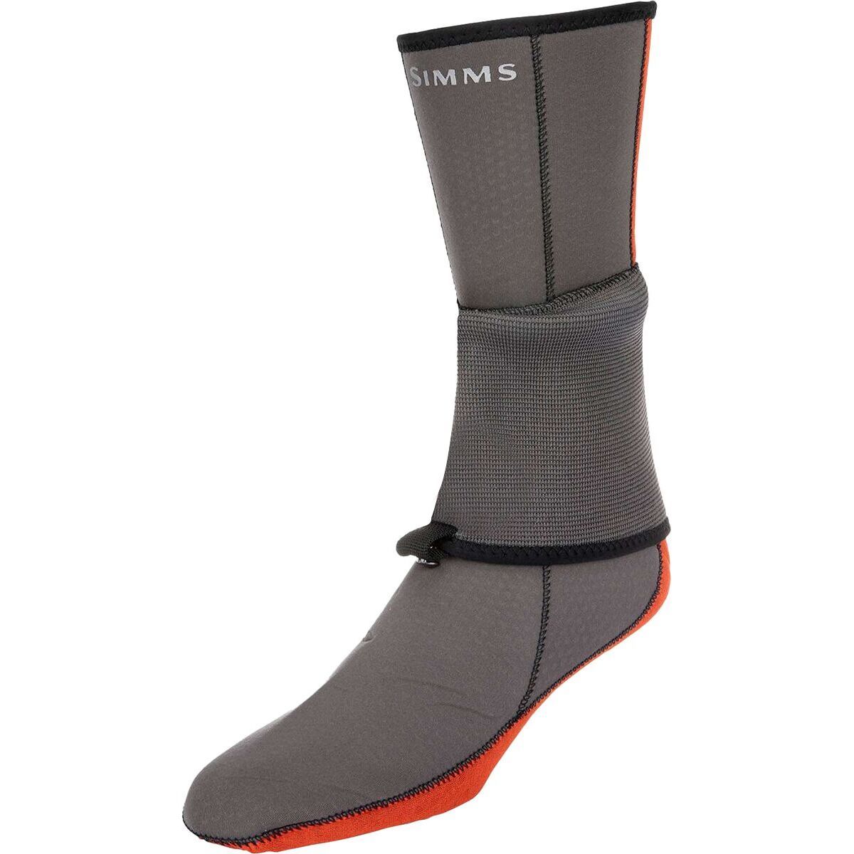 Image of Simms Flyweight Neoprene Wet Wading Sock Pewter, XL