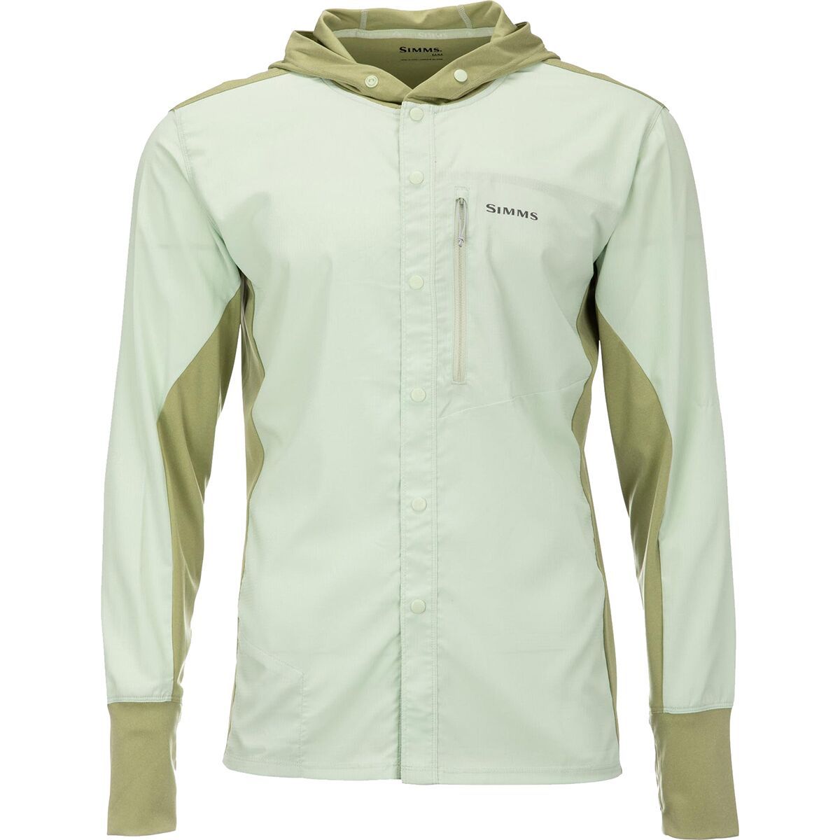 Simms Intruder Hoodie - Men's Light Green/Sage Heather, S