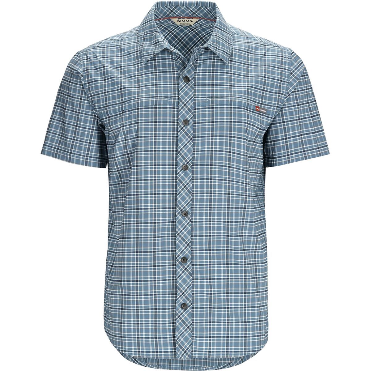 Simms Stone Cold Short-Sleeve Shirt - Men's Midnight Plaid, XXL