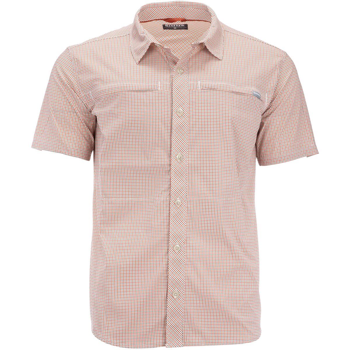 Simms Stone Cold Short-Sleeve Shirt - Men's Smoked Salmon Morada Plaid, S