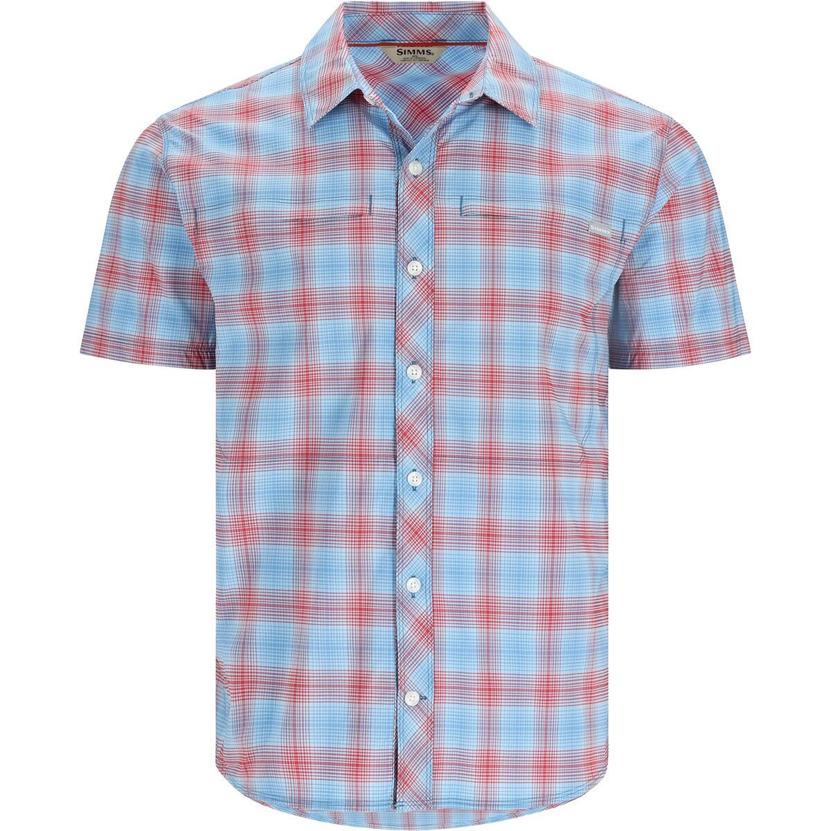 Simms Stone Cold Short-Sleeve Shirt - Men's Sumac/Ombre Plaid, S